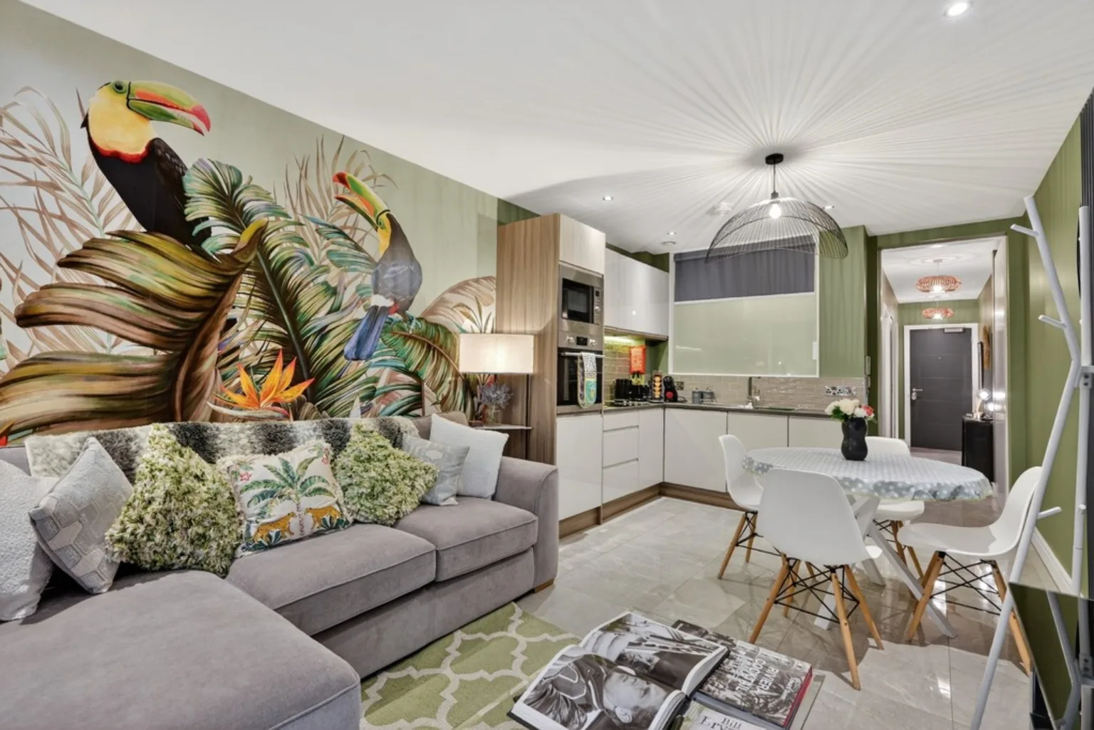 Open plan living at The Bird House